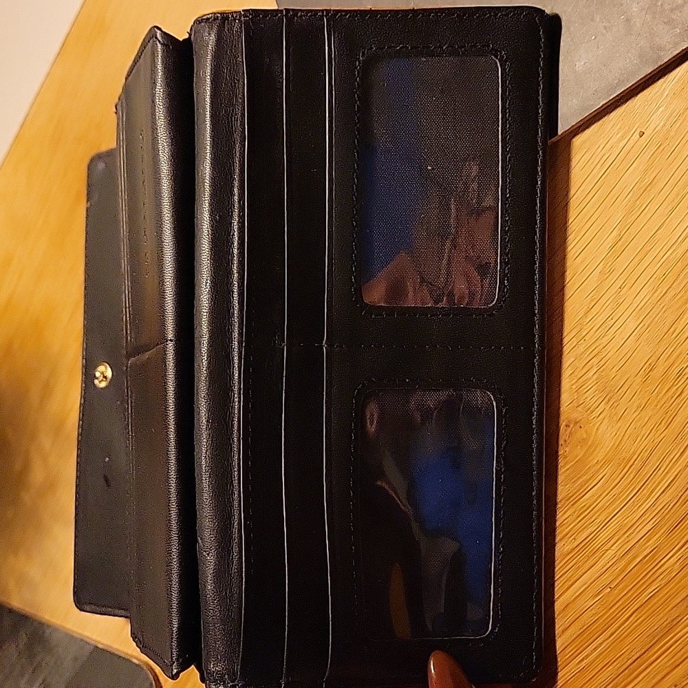 Divina Firenze Genuine Leather Made In Italy Monogram Wallet in Dark Mustard - Picture 5 of 9
